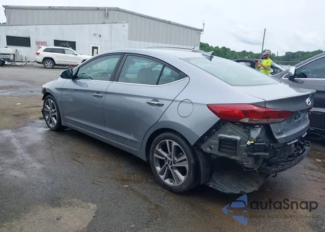 2017 Hyundai Elantra Limited from USA, damaged, VIN 5NPD84LF0HH026887